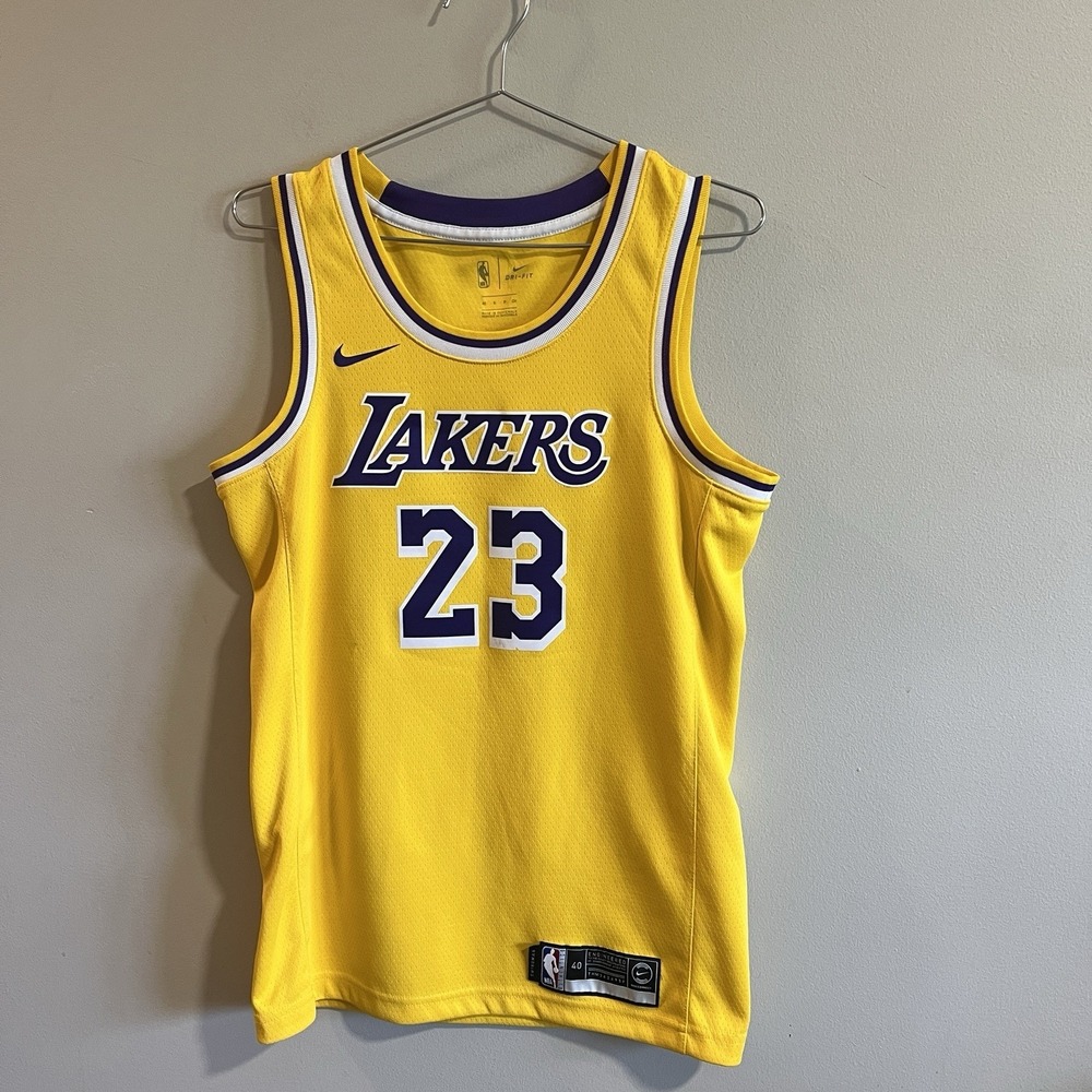 LOS ANGELES LAKERS nike LeBron James #23 NBA SWINGMAN jersey ICON EDITION (40) S